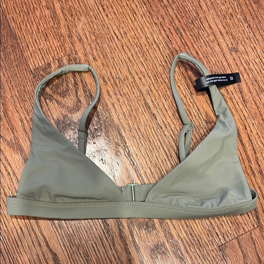 Olive Green Triangle Bralette